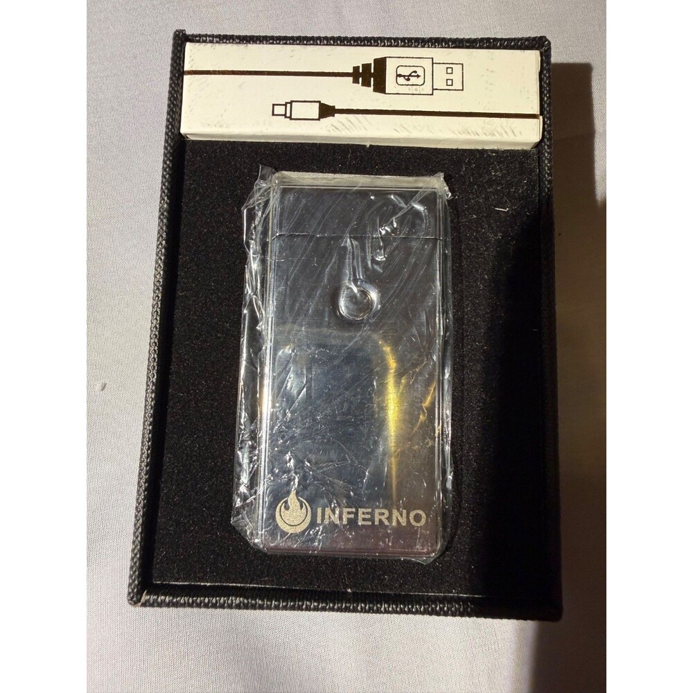 Inferno USB Rechargeable Windproof Plasma Lighter New In Gift Box